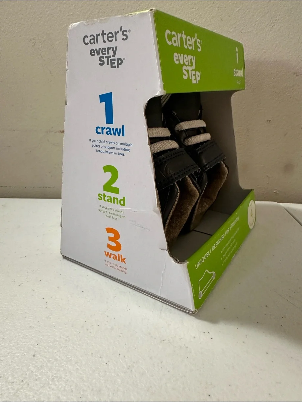 Carter's Every Step Kids Navy Blue Stand Stage 2 Shoes - Size 4 New In Box